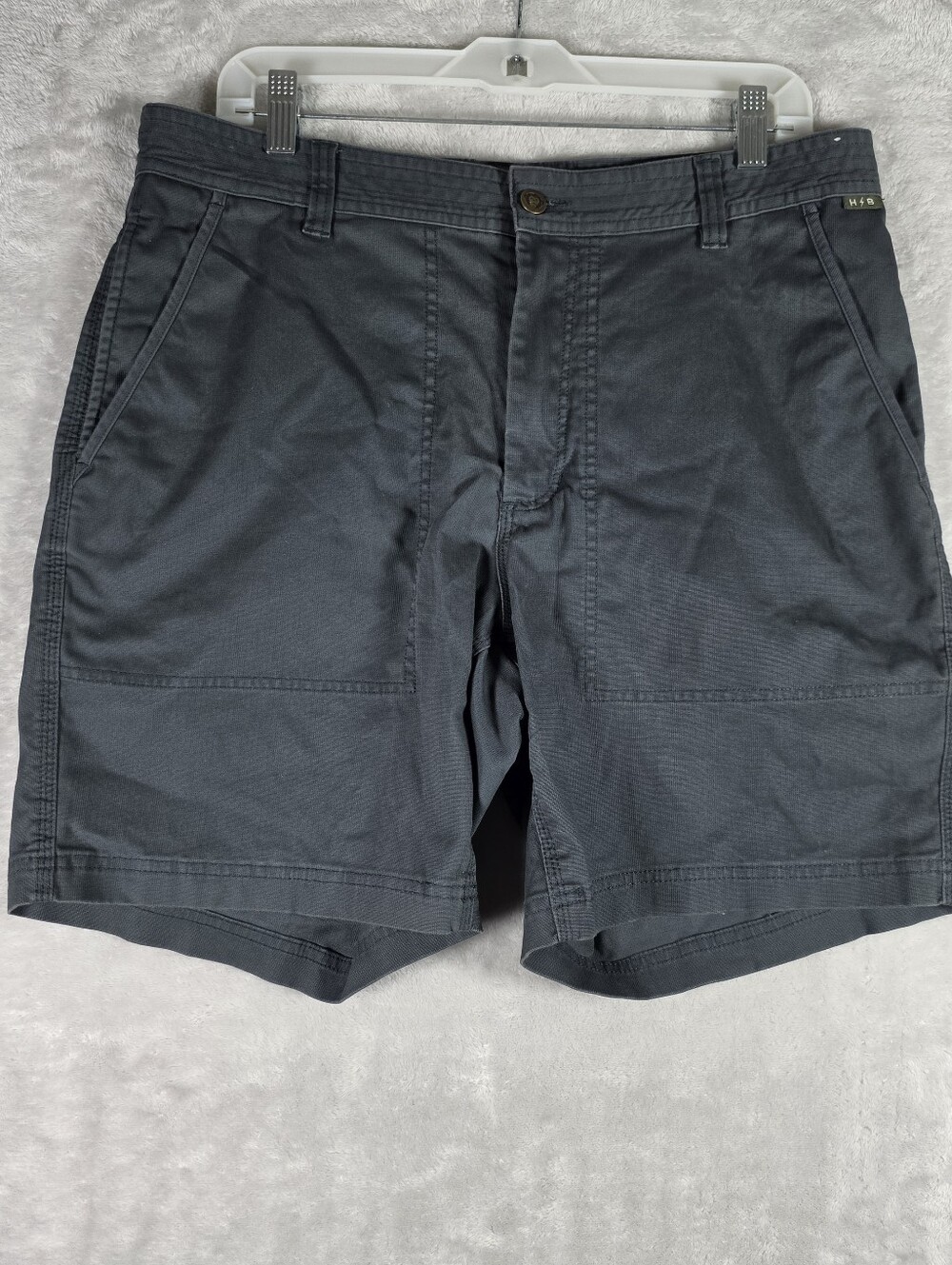 Howler Bros Gray Blue Clarksville Walk Shorts Mens 34 Cotton Chinos 7.5” Inseam